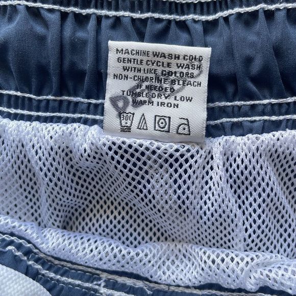 Asbury Threadz Mens Trunk Medium Elastic Waist Swim Navy Mako Core Performance - Picture 16 of 16